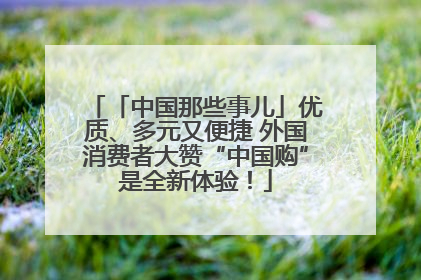 「中国那些事儿」优质、多元又便捷 外国消费者大赞“中国购”是全新体验！
