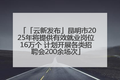 「云新发布」昆明市2025年将提供有效就业岗位16万个 计划开展各类招聘会200余场次