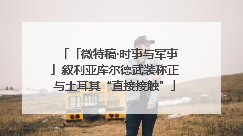 「微特稿·时事与军事」叙利亚库尔德武装称正与土耳其“直接接触”