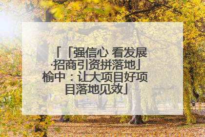 「强信心 看发展·招商引资拼落地」榆中：让大项目好项目落地见效