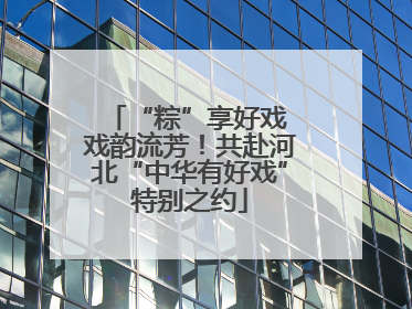 “粽”享好戏 戏韵流芳！共赴河北“中华有好戏”特别之约