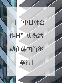 “中日韩合作日”庆祝活动在韩国首尔举行