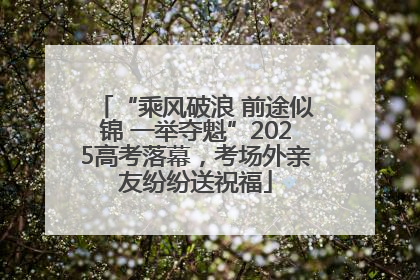 “乘风破浪 前途似锦 一举夺魁”2025高考落幕，考场外亲友纷纷送祝福
