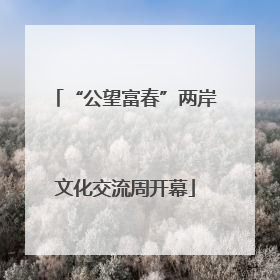 “公望富春”两岸文化交流周开幕