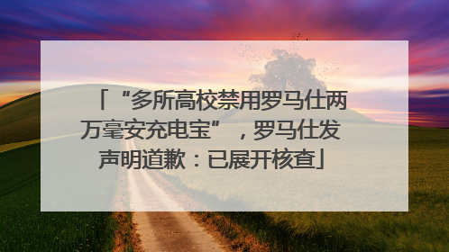 “多所高校禁用罗马仕两万毫安充电宝”，罗马仕发声明道歉：已展开核查