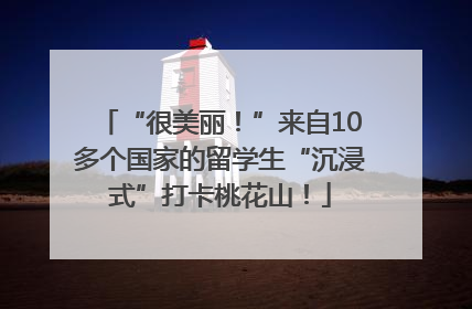 “很美丽！”来自10多个国家的留学生“沉浸式”打卡桃花山！