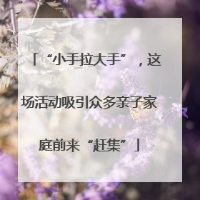 “小手拉大手”，这场活动吸引众多亲子家庭前来“赶集”