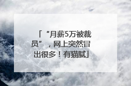 “月薪5万被裁员”，网上突然冒出很多！有猫腻
