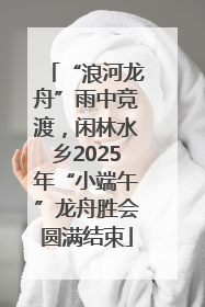 “浪河龙舟”雨中竞渡，闲林水乡2025年“小端午”龙舟胜会圆满结束
