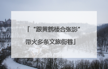 “跟黄鹤楼合张影”带火多条文旅街巷