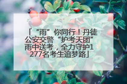 “雨”你同行！丹徒公安交警“护考天团”雨中送考，全力守护1277名考生追梦路