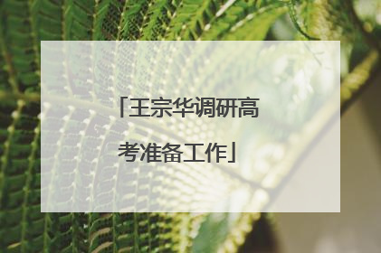 王宗华调研高考准备工作