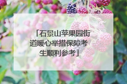 石景山苹果园街道暖心举措保障考生顺利参考