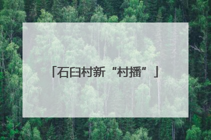 石臼村新“村播”