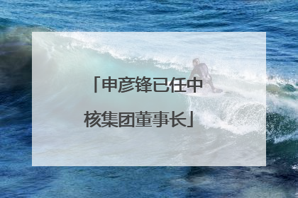 申彦锋已任中核集团董事长