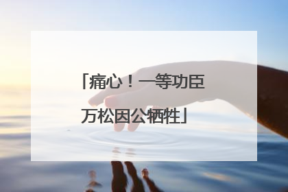痛心！一等功臣万松因公牺牲