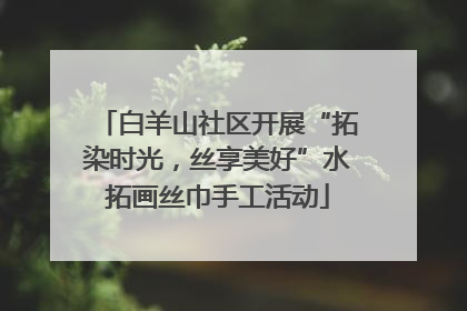 白羊山社区开展“拓染时光，丝享美好”水拓画丝巾手工活动