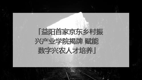 益阳首家京东乡村振兴产业学院揭牌 赋能数字兴农人才培养