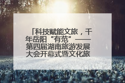 科技赋能文旅，千年岳阳“有范”——第四届湖南旅游发展大会开幕式暨文化旅游推介会侧记