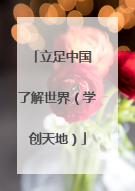 立足中国 了解世界（学创天地）