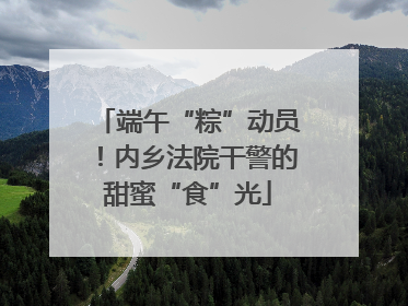 端午“粽”动员！内乡法院干警的甜蜜“食”光