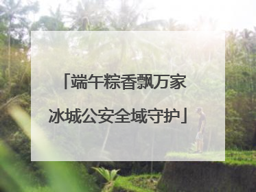 端午粽香飘万家 冰城公安全域守护
