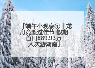 端午小观察①丨龙舟竞渡过佳节 假期首日889.93万人次游湖南