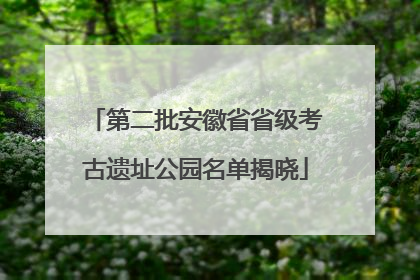 第二批安徽省省级考古遗址公园名单揭晓