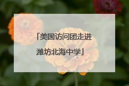 美国访问团走进潍坊北海中学