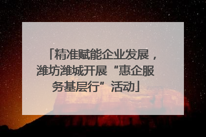 精准赋能企业发展，潍坊潍城开展“惠企服务基层行”活动