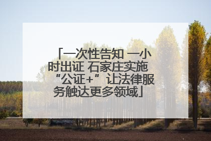 一次性告知 一小时出证 石家庄实施“公证+”让法律服务触达更多领域