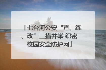 七台河公安“查、练、改”三措并举 织密校园安全防护网