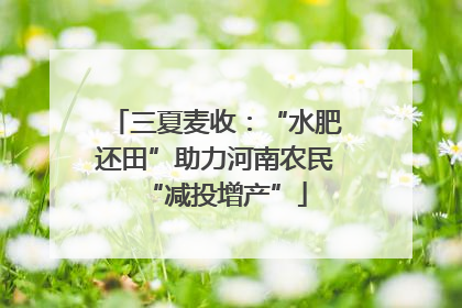 三夏麦收：“水肥还田”助力河南农民“减投增产”
