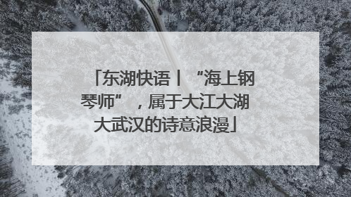东湖快语丨“海上钢琴师”，属于大江大湖大武汉的诗意浪漫