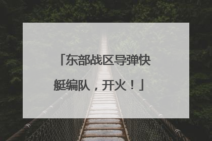 东部战区导弹快艇编队，开火！