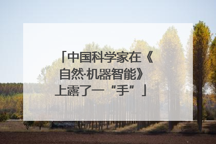中国科学家在《自然·机器智能》上露了一“手”