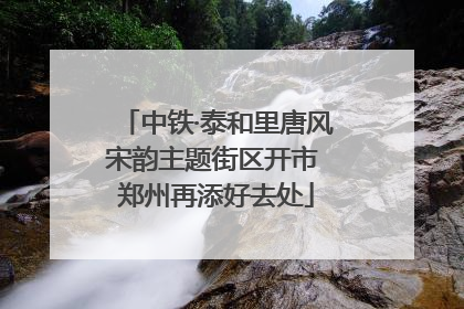 中铁·泰和里唐风宋韵主题街区开市 郑州再添好去处