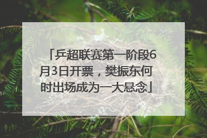 乒超联赛第一阶段6月3日开票，樊振东何时出场成为一大悬念