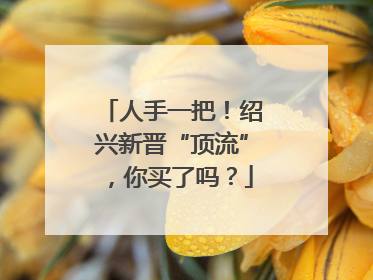 人手一把！绍兴新晋“顶流”，你买了吗？