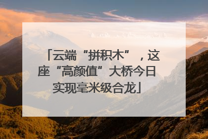 云端“拼积木”，这座“高颜值”大桥今日实现毫米级合龙