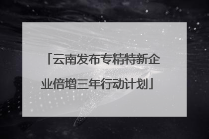 云南发布专精特新企业倍增三年行动计划