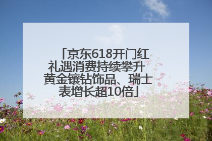 京东618开门红礼遇消费持续攀升 黄金镶钻饰品、瑞士表增长超10倍