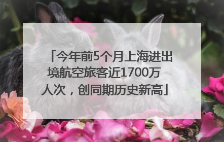 今年前5个月上海进出境航空旅客近1700万人次，创同期历史新高
