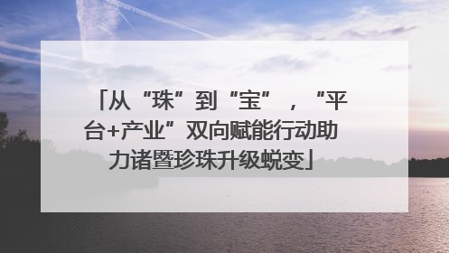 从“珠”到“宝”，“平台+产业”双向赋能行动助力诸暨珍珠升级蜕变