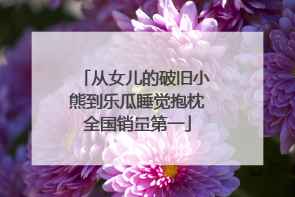 从女儿的破旧小熊到乐瓜睡觉抱枕全国销量第一