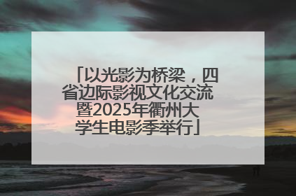 以光影为桥梁，四省边际影视文化交流暨2025年衢州大学生电影季举行