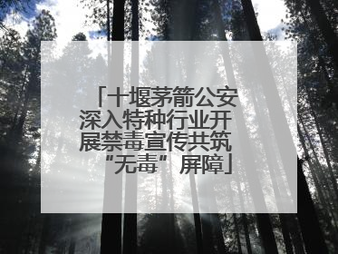 十堰茅箭公安深入特种行业开展禁毒宣传共筑“无毒”屏障