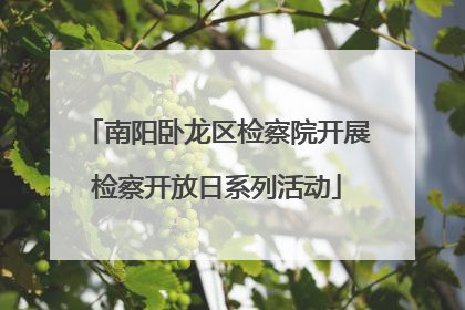 南阳卧龙区检察院开展检察开放日系列活动