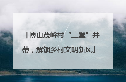 博山茂岭村“三堂”并蒂，解锁乡村文明新风