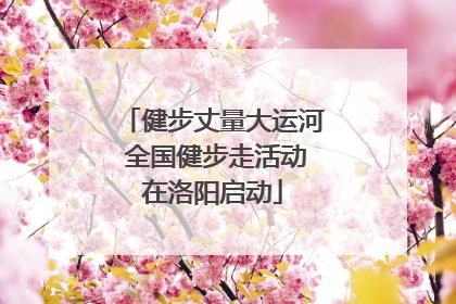 健步丈量大运河 全国健步走活动在洛阳启动
